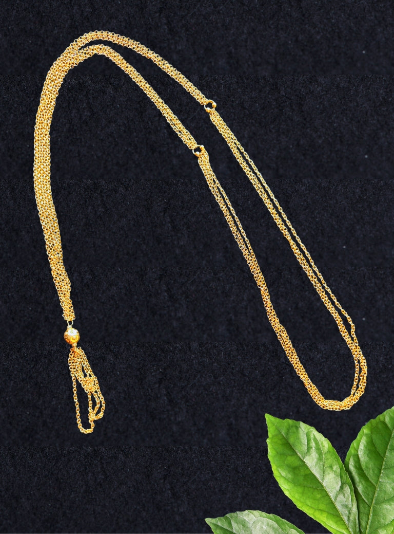 Janav / Yagnopavit / Sacred Thread with Gold plated MS chain and gold plated finding