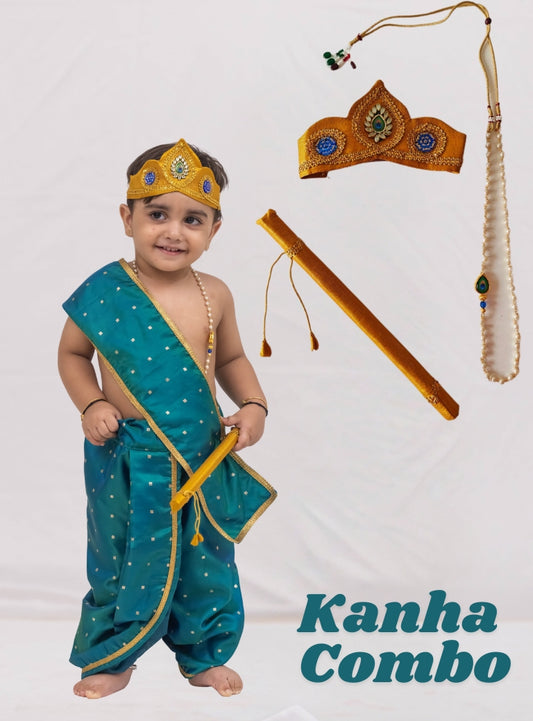 Little Krishna's Janmashtami Combo - Aqua