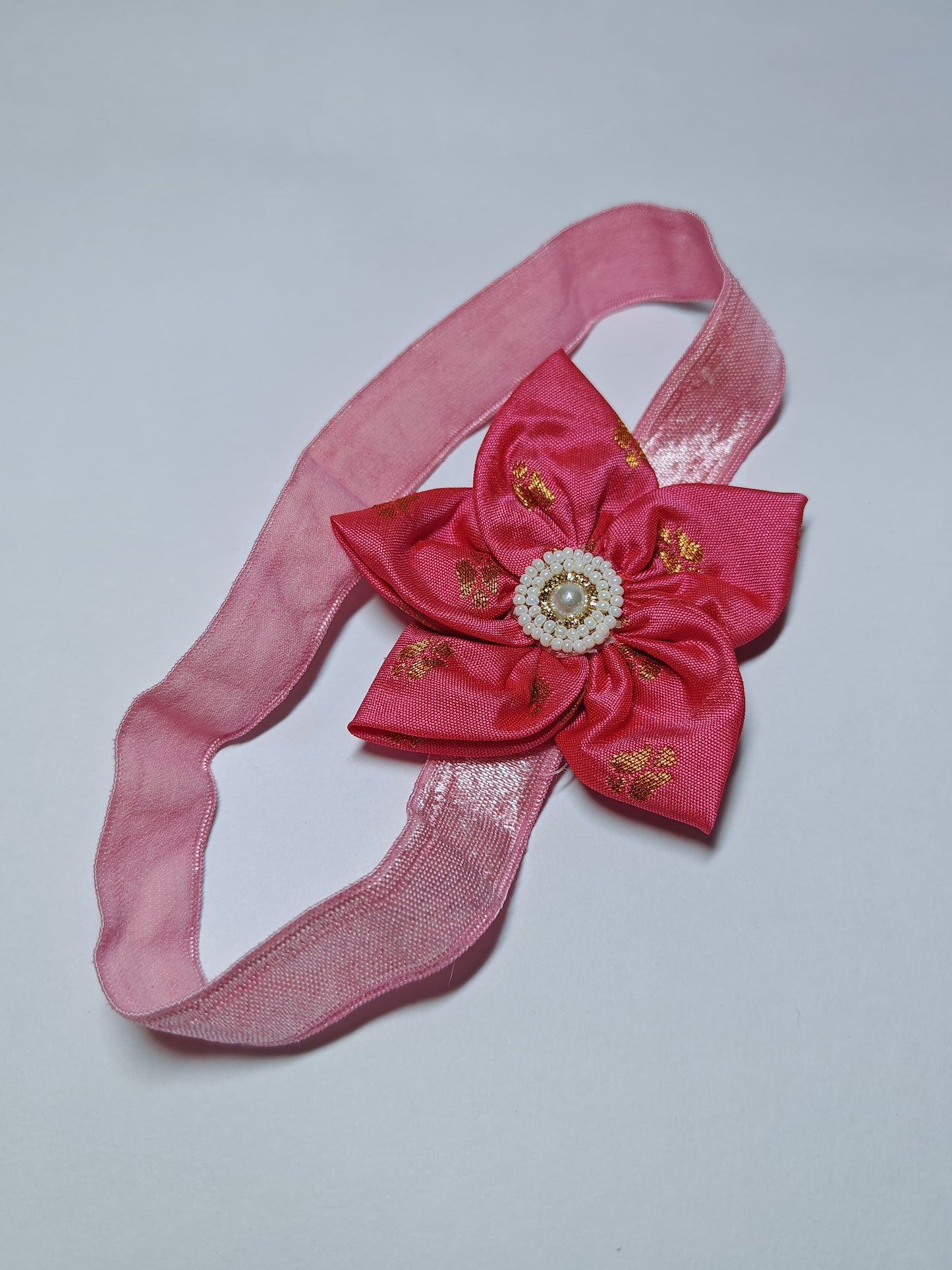 Bright Coloured Sadafuli Flower Stretchable headband for baby girl