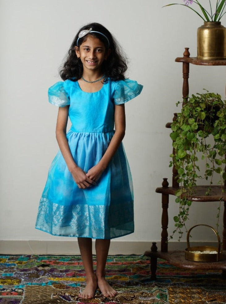 Buy Sagun Dresses Girls Light Blue A-Line Frock (8-9 Yrs)|Kids Wear|Girls  Frock|Kids Party Wear|Clothing Accessories|Baby Girls|Dresses|Frock| Online  at Best Prices in India - JioMart.
